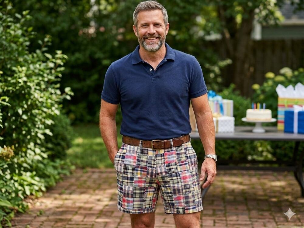 Y2K Old Navy Preppy Patchwork Madras Plaid Shorts Size 44 Retro Indie Grunge
